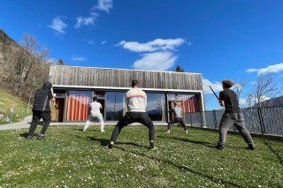 Un véritable entraînement pour ces Tog Chöd – danse à l’épée